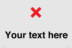 Custom plain background, red cross sign